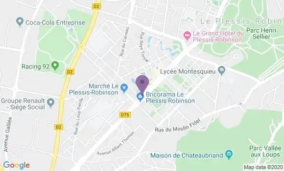 Localisation Crédit Mutuel Agence de Le Plessis Robinson