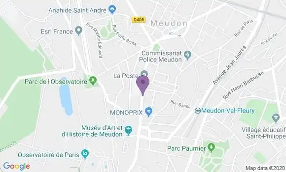 Localisation Crédit Mutuel Agence de Meudon