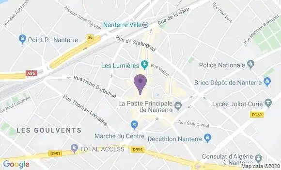 Localisation Crédit Mutuel Agence de Nanterre Ville