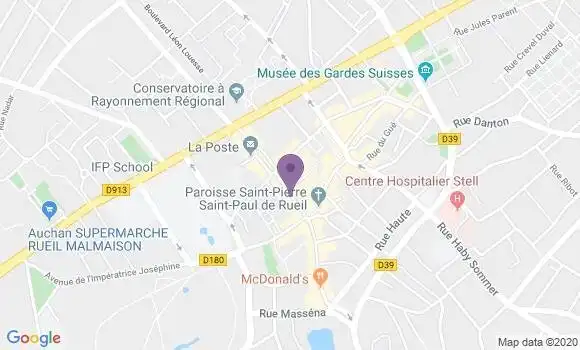 Localisation Crédit Mutuel Agence de Rueil Malmaison