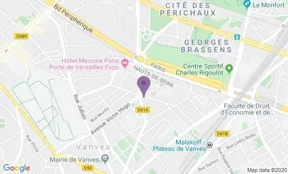 Localisation Crédit Mutuel Agence de Vanves