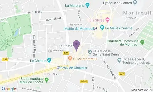 Localisation Crédit Mutuel Agence de Montreuil sous Bois