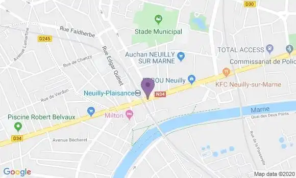Localisation Crédit Mutuel Agence de Neuilly Plaisance Gare