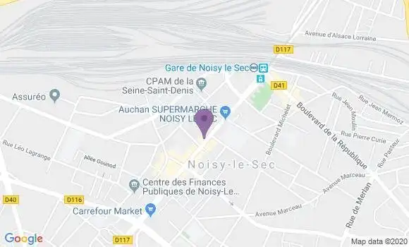 Localisation Crédit Mutuel Agence de Noisy le Sec