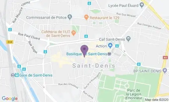 Localisation Crédit Mutuel Agence de Saint Denis