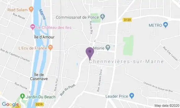 Localisation Crédit Mutuel Agence de Chennevières sur Marne