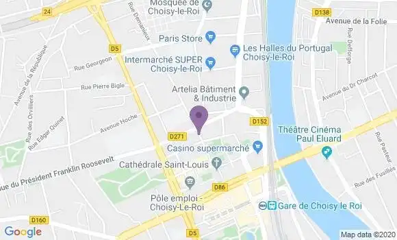 Localisation Crédit Mutuel Agence de Choisy le Roi