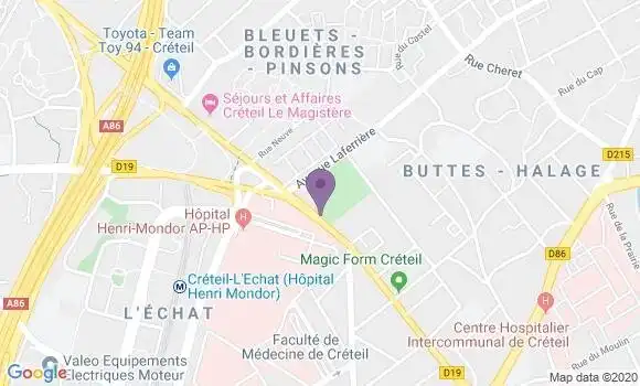 Localisation Crédit Mutuel Agence de Créteil