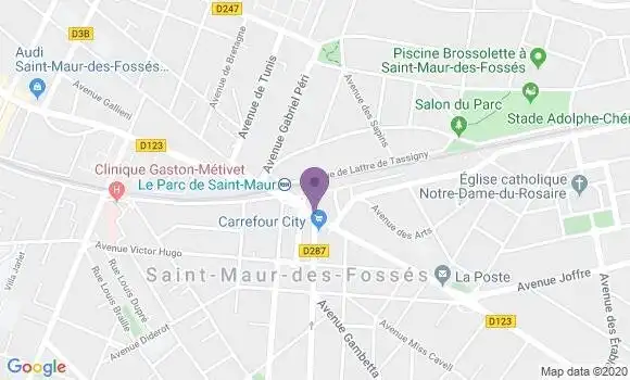 Localisation Crédit Mutuel Agence de Saint Maur des Fossés