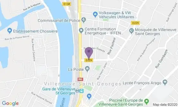 Localisation Crédit Mutuel Agence de Villeneuve Saint Georges