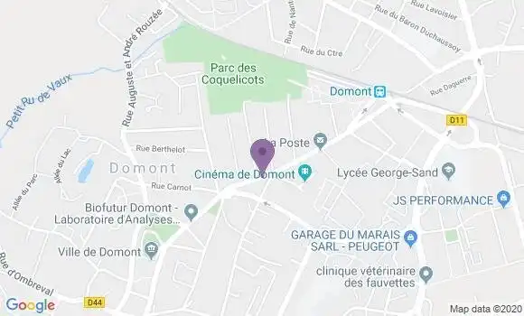 Localisation Crédit Mutuel Agence de Domont