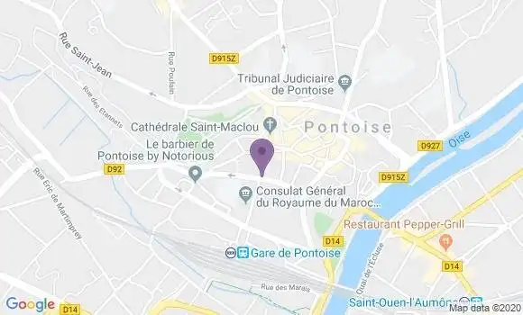 Localisation Crédit Mutuel Agence de Pontoise