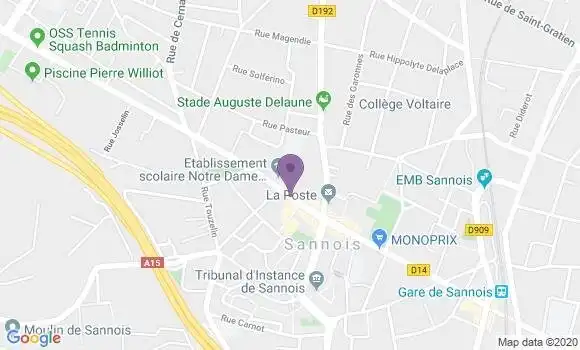 Localisation Crédit Mutuel Agence de Sannois