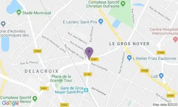 Localisation Crédit Mutuel Agence de Saint Prix