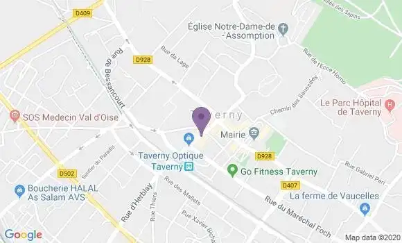 Localisation Crédit Mutuel Agence de Taverny