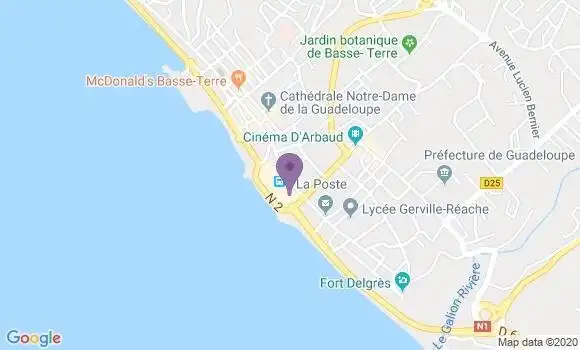 Localisation Crédit Mutuel Agence de Basse Terre