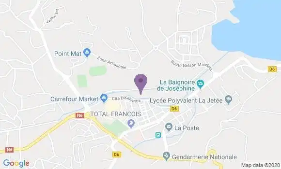 Localisation Crédit Mutuel Agence de Le François
