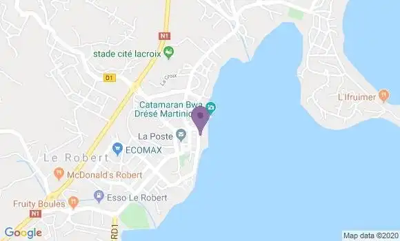 Localisation Crédit Mutuel Agence de Le Robert