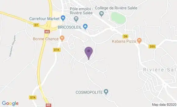 Localisation Crédit Mutuel Agence de Rivière Salée
