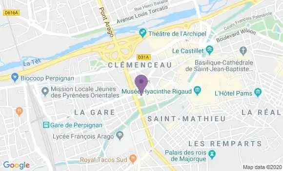 Localisation Crédit Mutuel Agence de Perpignan Catalogne