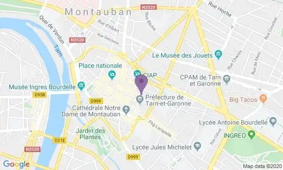 Localisation Crédit Mutuel Agence de Montauban