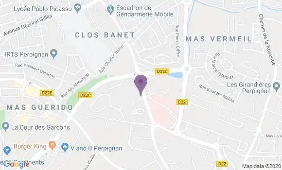 Localisation Société Générale Agence de Cabestany