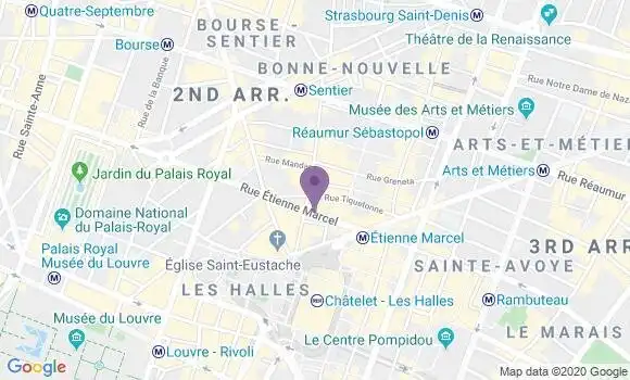 Localisation Crédit Mutuel Agence de Paris Louvre Montorgueil