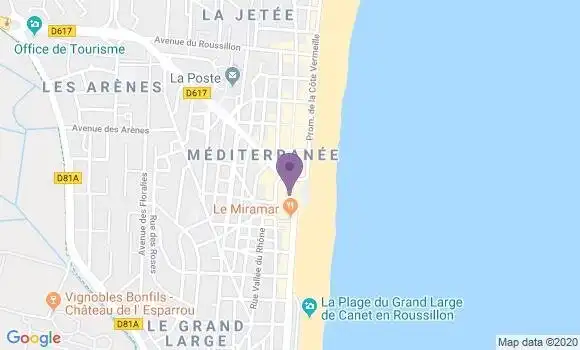 Localisation Société Générale Agence de Canet en Roussillon