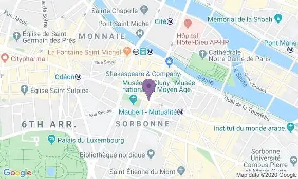 Localisation Crédit Mutuel Agence de Paris Quartier Latin