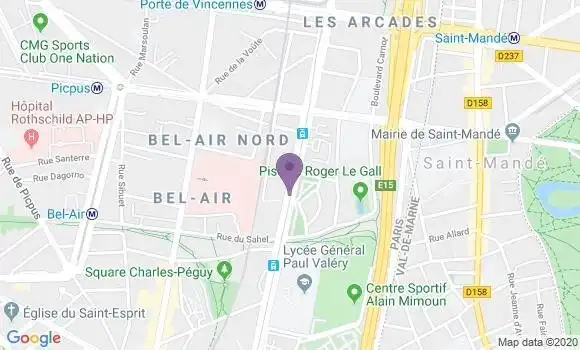 Localisation Crédit Mutuel Agence de Paris Saint Mandé Bel Air