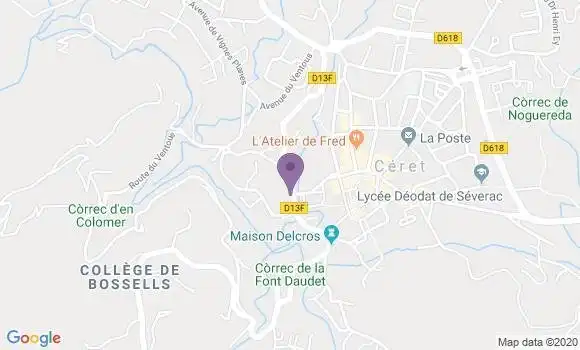 Localisation Société Générale Agence de Céret