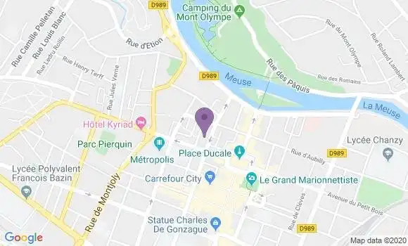 Localisation Crédit Mutuel Agence de Charleville Mezières
