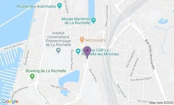 Localisation Crédit Mutuel Agence de La Rochelle Minimes