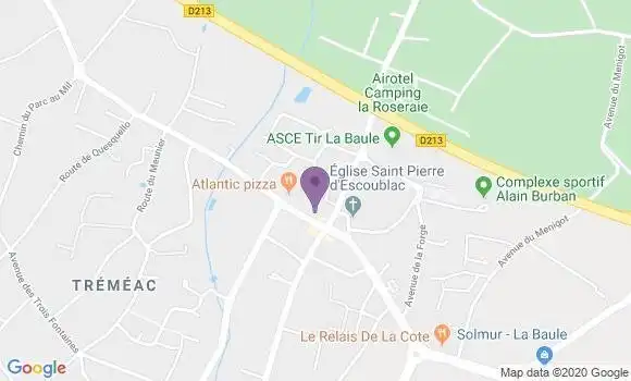 Localisation Crédit Mutuel Agence de La Baule Escoublac
