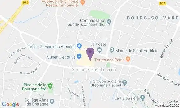 Localisation Crédit Mutuel Agence de Saint Herblain Abbé Cherel
