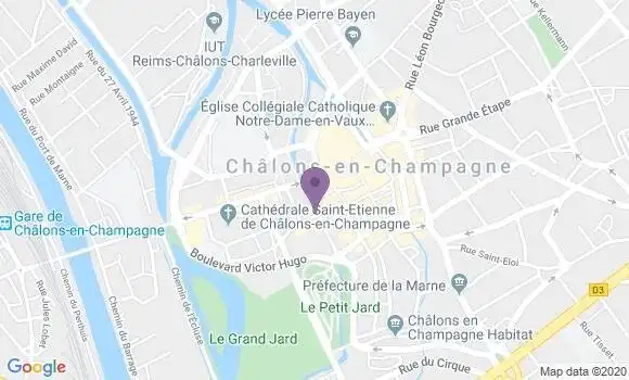 Localisation Crédit Mutuel Agence de Châlons en Champagne