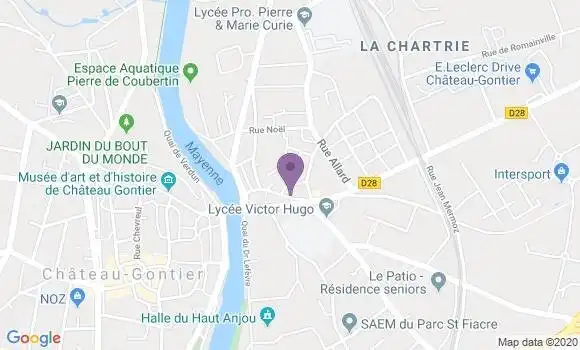 Localisation Crédit Mutuel Agence de Château Gontier Faubourg
