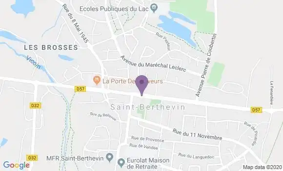 Localisation Crédit Mutuel Agence de Saint Berthevin les Laval
