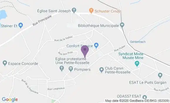 Localisation Crédit Mutuel Agence de Petite Rosselle