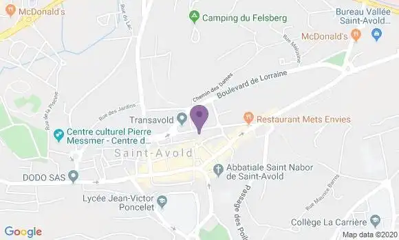 Localisation Crédit Mutuel Agence de Saint Avold