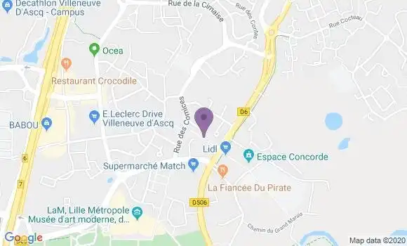 Localisation Crédit Mutuel Agence de Villeneuve d