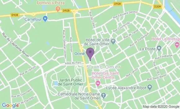 Localisation Crédit Mutuel Agence de Saint Omer