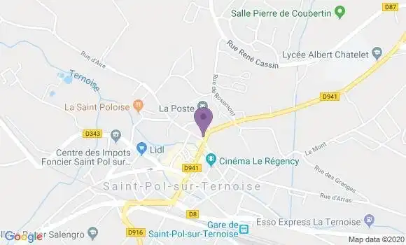 Localisation Crédit Mutuel Agence de Saint Pol sur Ternoise