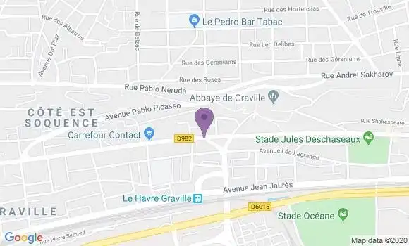 Localisation Crédit Mutuel Agence de Le Havre Graville