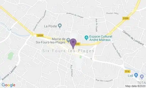 Localisation Crédit Mutuel Agence de Six Fours les Plages