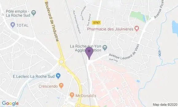 Localisation Crédit Mutuel Agence de La Roche sur Yon Sud Avenue 1