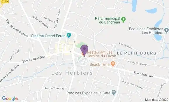 Localisation Crédit Mutuel Agence de Les Herbiers
