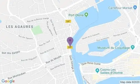 Localisation Crédit Mutuel Agence de Les Sables d