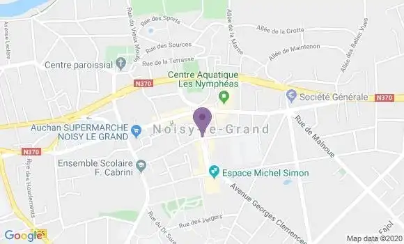 Localisation Crédit Mutuel Agence de Noisy le Grand