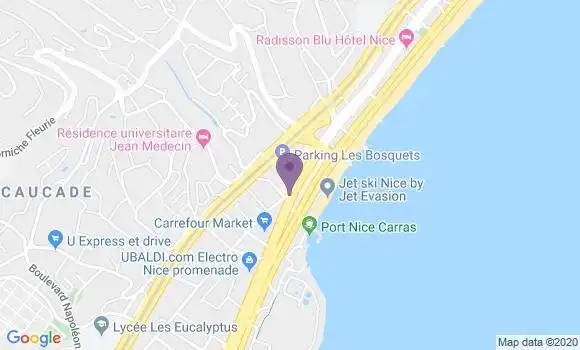 Localisation Crédit Mutuel Agence de Nice Baie des Anges